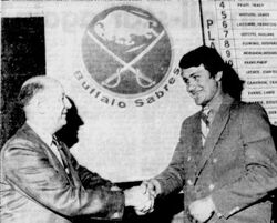 First pick Gilbert Perreault welcomed by the Sabres' Punch Imlach