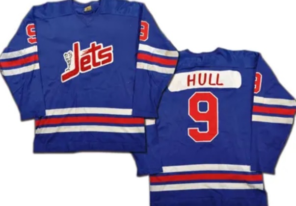 WHA 1972-73 Winnipeg Jets Bobby Hull 9 Away Hockey Jersey — BORIZ