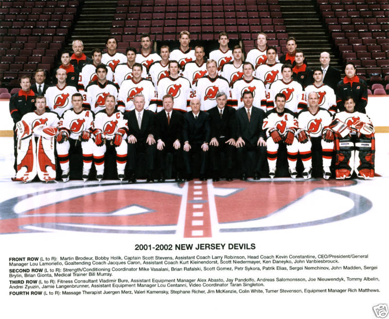 NEW JERSEY DEVILS 2001/2002 COLOR 8x10 HOCKEY TEAM COLLAGE PHOTO FILE  LICENSED