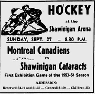 The Shawinigan Cataractes played some exhibition games before folding.