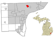 Highland Park, Michigan Map