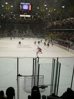 Michigan attempts an empty net goal