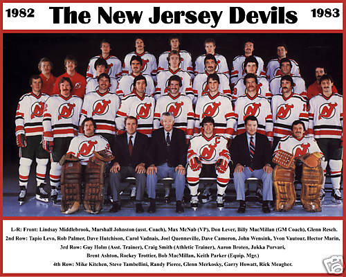1982-83 Bob MacMillan New Jersey Devils Game Worn Jersey - 1st