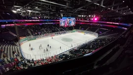 Nokia Arena under en match i Ishockey-VM 2023