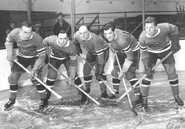 Earl Seibert, Doug Brennan, Ching Johnson, Jean Pusie, Ott Heller in 1933.