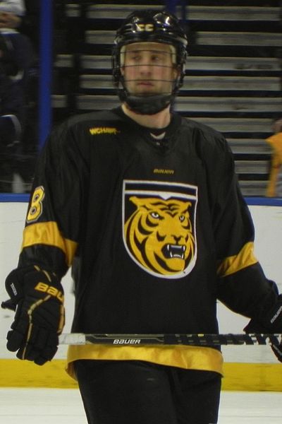 Men's Colorado College Tigers 13 Nick Halloran Black Hockey Jersey