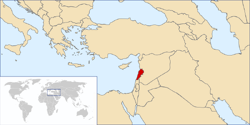 Location of Lebanon