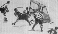 Murph Chamberlain scores, November 15, 1938.