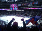 Olympic Winter Games Ice Hockey - Russia againts Slovenia - score 4-2 (12515578553)