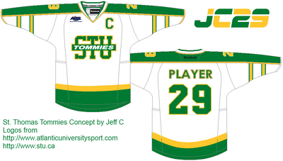 Stu white jersey -StThomasTommies