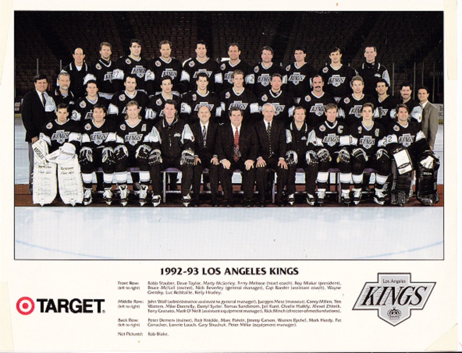 Wayne Gretzky 1993-94 Los Angeles Kings Media Guide 93 Campbell