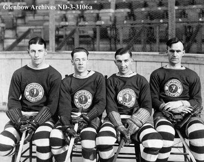 Players from the 1926 team. Courtesy Glenbow Archives. Original photo [1] here.
