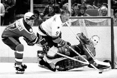 PF6 Original Photo ANDRE HINSE 1973-77 HOUSTON AEROS WHA ICE HOCKEY LEFT  WING