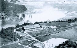 The Niagara Falls with River Road Rink in front of it circa 1910's.