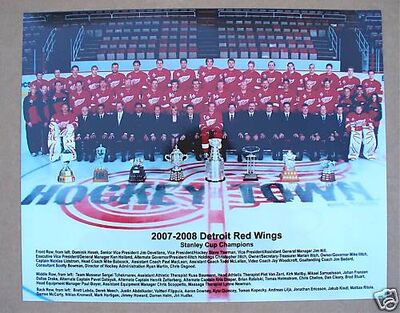 Detroit Red Wings 2008 Stanley Cup Champions Posters