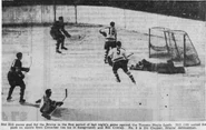 Mel Hill opens the scoring, Game 5 of the 1939 Stanley Cup Finals.