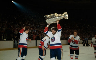 Gord Lane with Stanley Cup