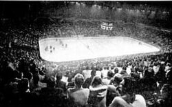 A record crowd of 14,470 watch the Canucks beat Portland 5-2 in the second game of the final series.