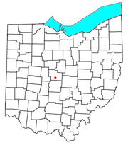 Location of Lewis Center on a Map.
