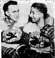 Lach (right) with  teamate  in 1940.