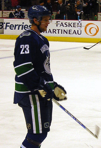 2007-08 Alex Edler Vancouver Canucks Game Worn Jersey - Photo