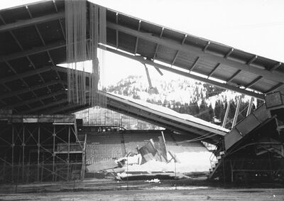 Blyth Arena after roof collapse
