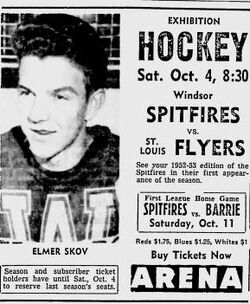 St. Louis Flyers Cleveland Barons Program 1952-53 Hockey St. Louis