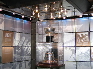 Original Stanley Cup in the bank vault at the  in , 