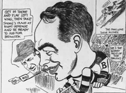 Versatile defensman Flash Hollett filled in at all three forward positions, January, 1939.