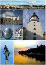 A montage of Bratislava.