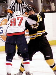 Donald Brashear and Byron Bitz fight