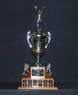 League playoff championship trophy