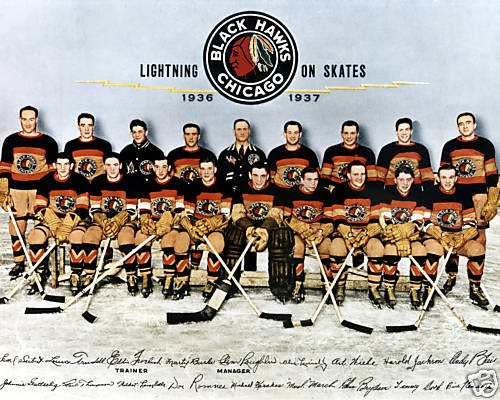 NHL Chicago Blackhawks 1926-27 uniform and jersey original art