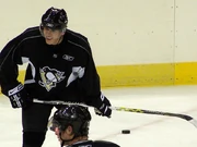 Malkin during a practice with the Penguins in .
