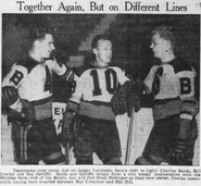 Charlie Sands and Ray Getliffe returned from the minors, February 13, 1939.