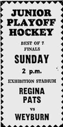 69-70SJHLFReginaGameAd.jpg (16 KB) Final @ Regina