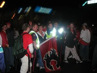 Police officers on the Red Mile