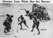Bruins-Maroons action, Game 2 of the 1937 Quarter-finals, March 26, 1937.