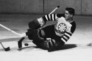 Sawchuk with the Bruins in the 1956-57 season.