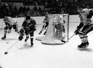 Dean Prentice, Gordie Howe, Leo Boivin, Ted Green, March 8, 1964.