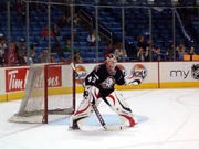 Martin Biron in goal for Buffalo during the 2005–06 season