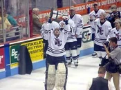  Stingrays player celebration 2001 Kelly Cup championship