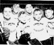 Ellis at left in the Ottawa Cradle League in 1957.