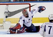 Cristobal Huet at the IIHF World Championship Quebec 2008
