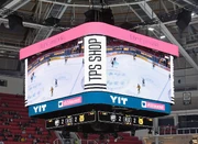 Modern ice hockey scoreboard in , Turku.