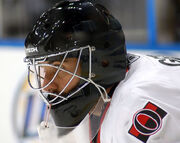 A standard (typical) full fiberglass/Kevlar mask, as worn by .