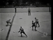 Leo Boivin's rush leads to Bronco Horvath's game winner, Game 6 of the 1959 Semi-finals, April 4, 1959.