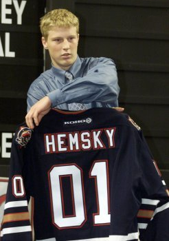 2006 Finals Ales Hemsky Oilers Game Worn Jersey - 2006 Stanley