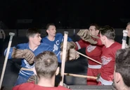 1949-Apr16-Mackell-Apps-Wings.jpg (168 KB) Fleming Mackell and Ted Kennedy scrap with Red Wings, Game 4 of the 1949 Stanley Cup Finals, April 16, 1949.