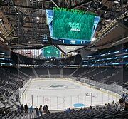 Climate Pledge Arena in Kraken configuration - view from south end